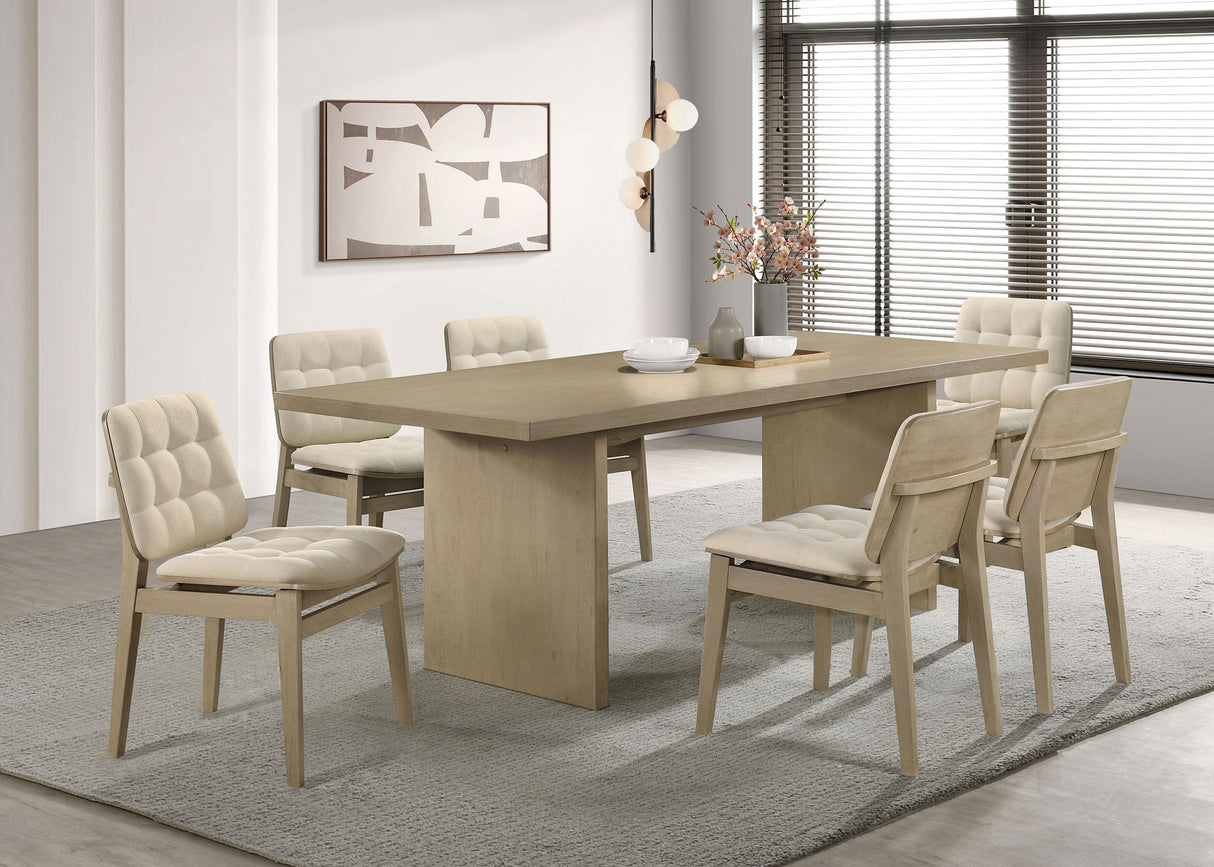 Decker Natural Oak 82-inch Rectangular Wood Dining Table from Coaster - Luna Furniture