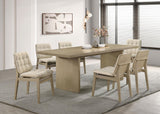 Decker Natural Oak 82-inch Rectangular Wood Dining Table from Coaster - Luna Furniture
