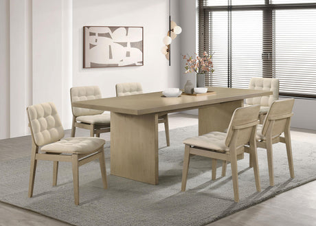 Decker Natural Oak 82-inch Rectangular Wood Dining Table from Coaster - Luna Furniture