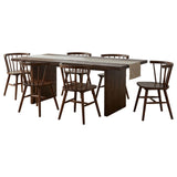 Decker Walnut 7-Piece 82-inch Rectangular Dining Set from Coaster - Luna Furniture
