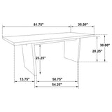 Decker Walnut 7-Piece 82-inch Rectangular Dining Set from Coaster - Luna Furniture