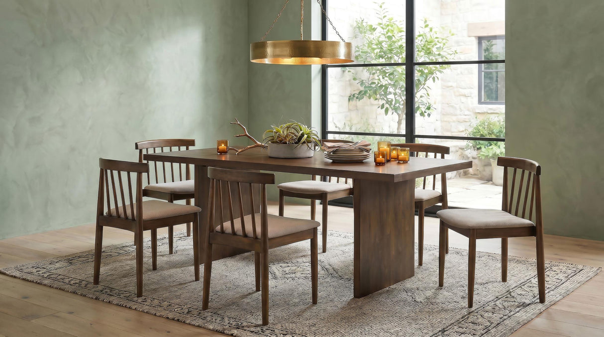 Decker Dark Walnut 82-inch Rectangular Wood Dining Table from Coaster - Luna Furniture
