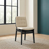 Redbridge Black / Cream Velvet Upholstered Side Chair, Set of 2 from Coaster - Luna Furniture