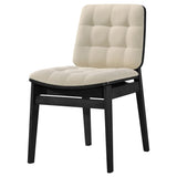Redbridge Black / Cream Velvet Upholstered Side Chair, Set of 2 from Coaster - Luna Furniture