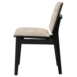 Redbridge Black / Cream Velvet Upholstered Side Chair, Set of 2 from Coaster - Luna Furniture