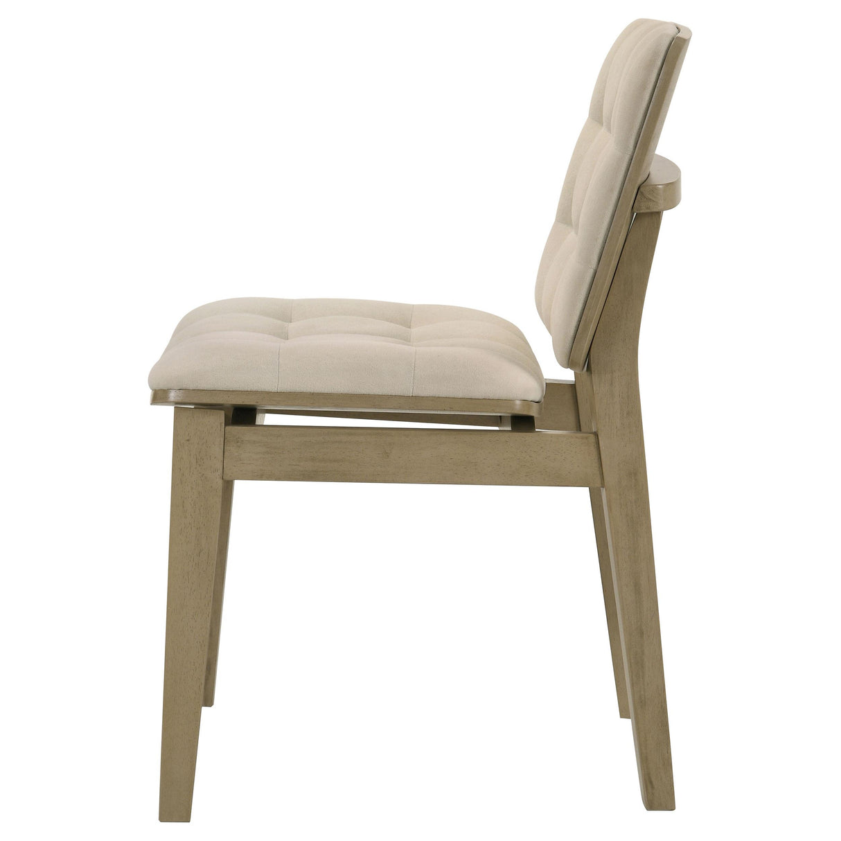 Redbridge Cream/Natural OakVelvet Upholstered Side Chair, Set of 2 from Coaster - Luna Furniture