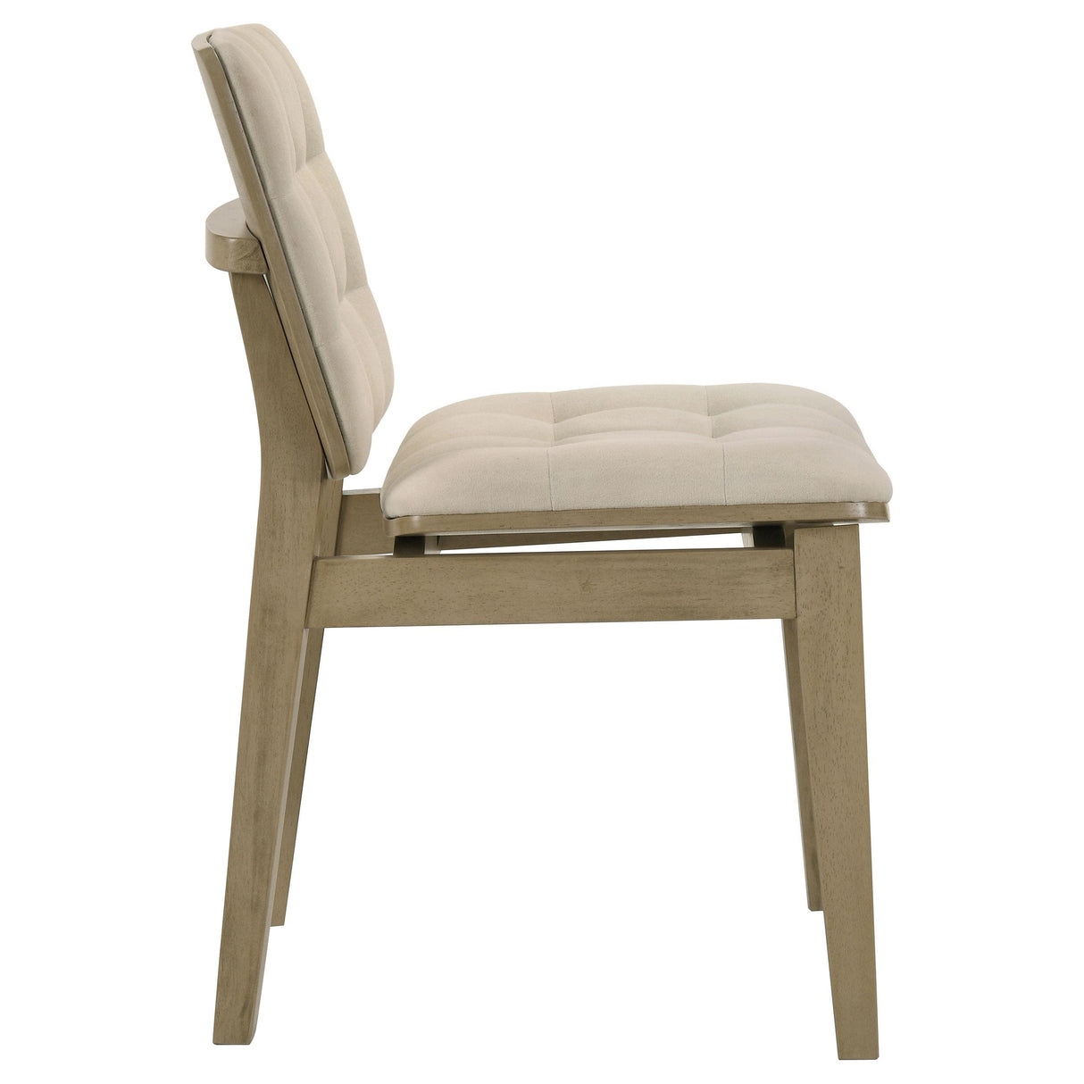 Redbridge Cream/Natural OakVelvet Upholstered Side Chair, Set of 2 from Coaster - Luna Furniture