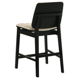 Decker Black / Cream 7-piece 70-inch Rectangular Counter Height Dining Set from Coaster - Luna Furniture
