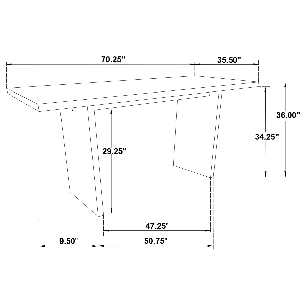Decker Cream and Natural Oak 7-Piece 70-inch Rectangular Counter Height Set from Coaster - Luna Furniture