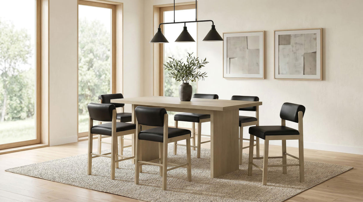 Decker Natural Oak 70-inch Rectangular Wood Counter Height Dining Table from Coaster - Luna Furniture