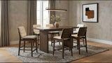 Decker Walnut / Cream 7-Piece 70-inch Rectangular Counter Height Dining Set from Coaster - Luna Furniture