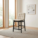 Redbridge Black / Cream Velvet Upholstered Counter Chair, Set of 2 from Coaster - Luna Furniture