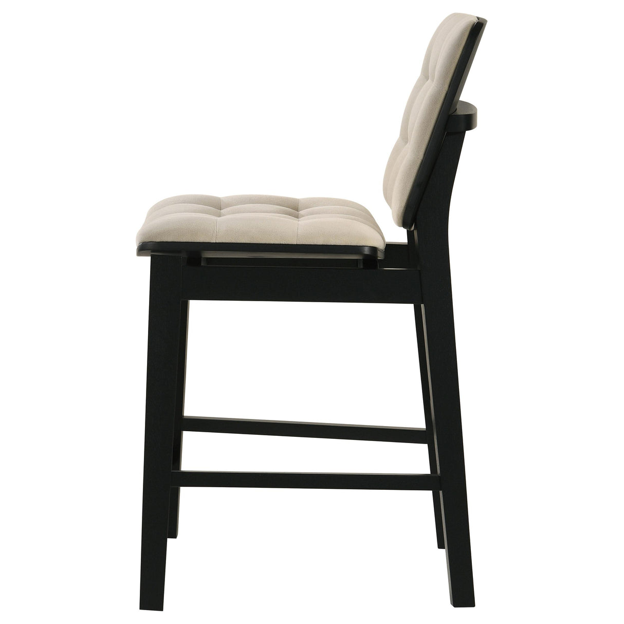 Redbridge Black / Cream Velvet Upholstered Counter Chair, Set of 2 from Coaster - Luna Furniture