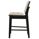 Redbridge Black / Cream Velvet Upholstered Counter Chair, Set of 2 from Coaster - Luna Furniture