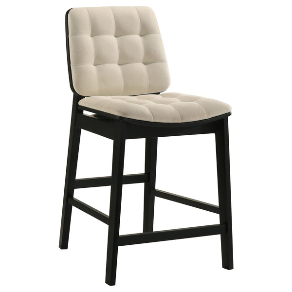Redbridge Black / Cream Velvet Upholstered Counter Chair, Set of 2