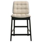 Redbridge Black / Cream Velvet Upholstered Counter Chair, Set of 2 from Coaster - Luna Furniture