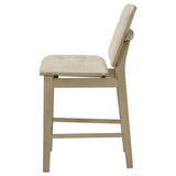 Redbridge Cream and Natural Oak Velvet Upholstered Counter Chair, Set of 2 from Coaster - Luna Furniture