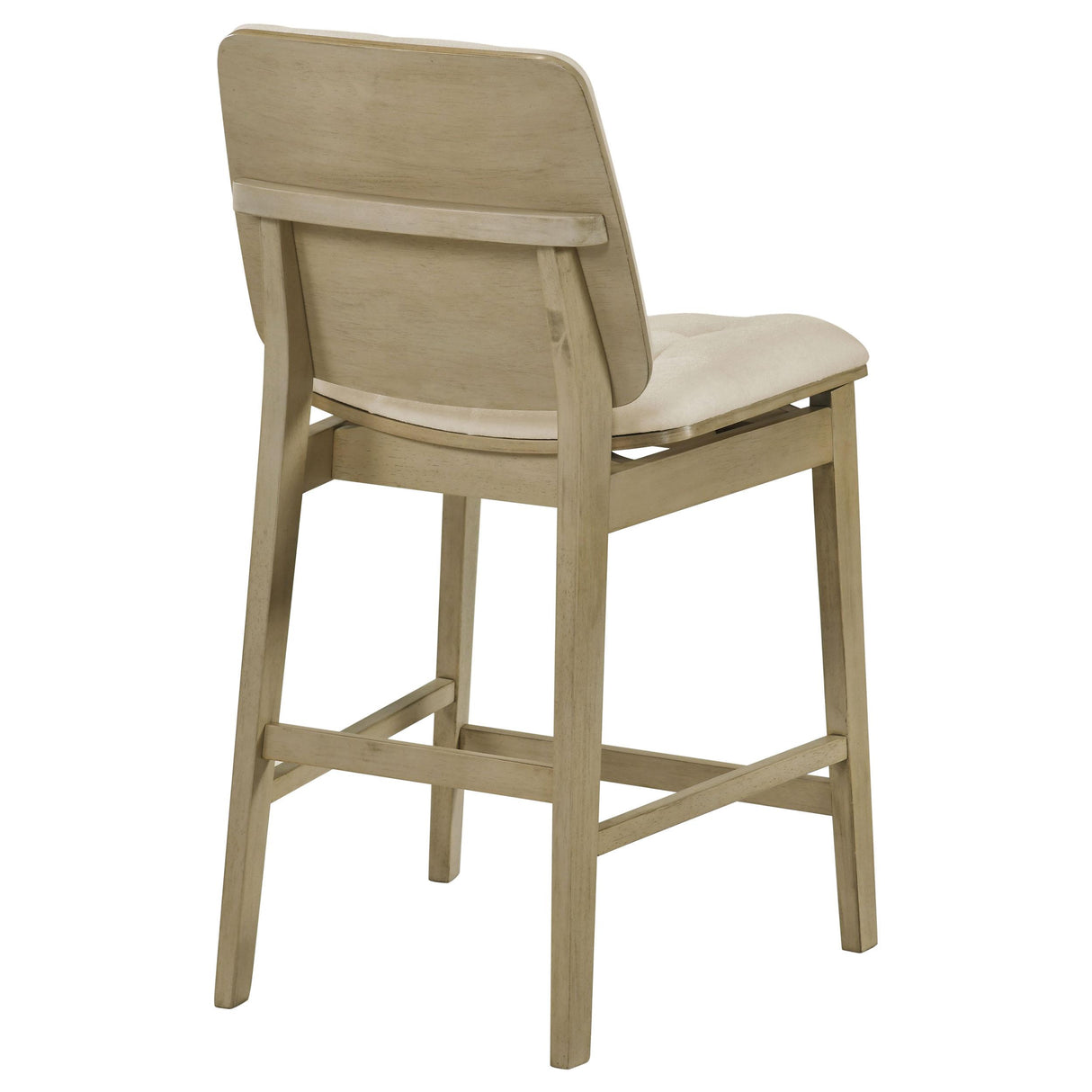 Redbridge Cream and Natural Oak Velvet Upholstered Counter Chair, Set of 2 from Coaster - Luna Furniture