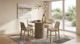 Redbridge Cream and Natural Oak Velvet Upholstered Counter Chair, Set of 2 from Coaster - Luna Furniture