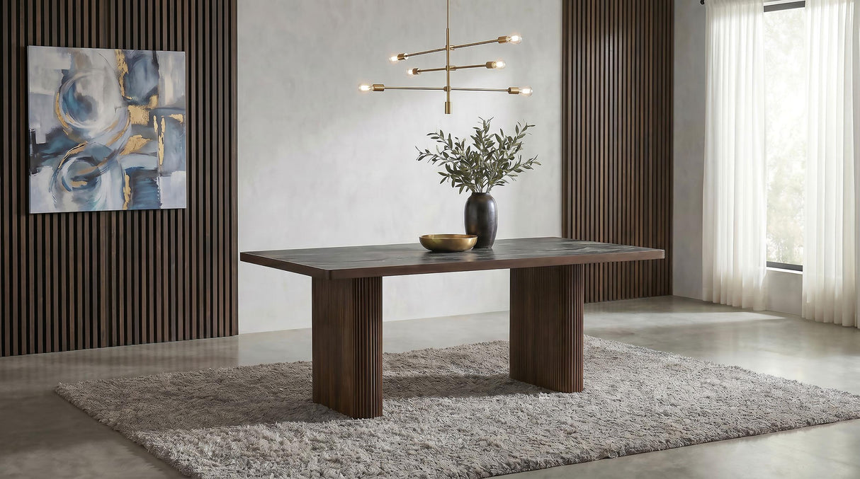 Parry Dark Walnut 80-inch Smart Top Paladina Dining Table from Coaster - Luna Furniture