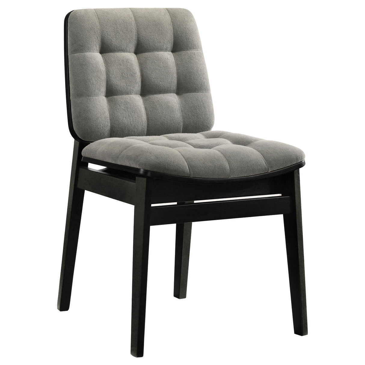 Redbridge Black / Gray Velvet Upholstered Side Chair, Set of 2 from Coaster - Luna Furniture