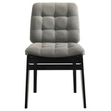 Redbridge Black / Gray Velvet Upholstered Side Chair, Set of 2 from Coaster - Luna Furniture
