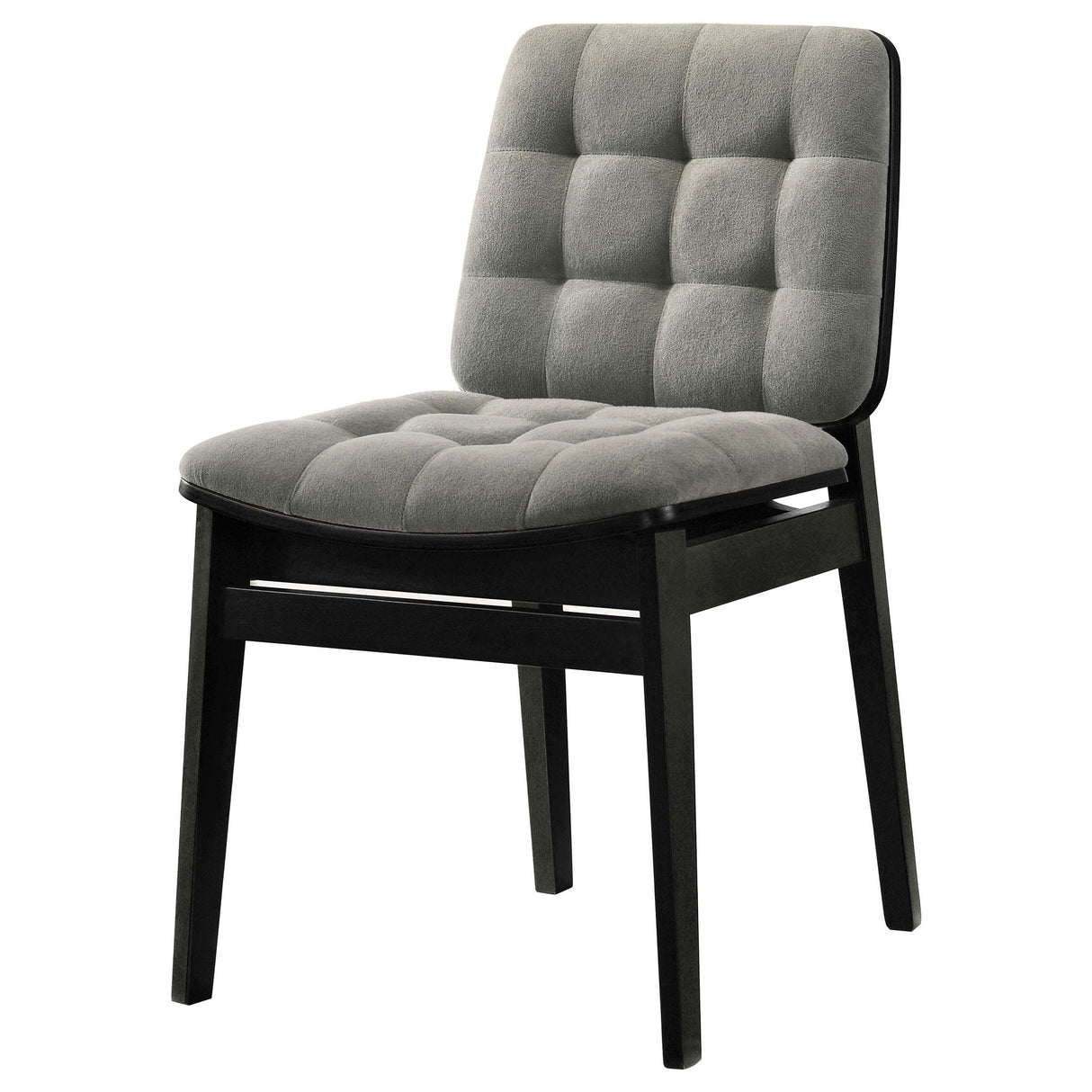 Redbridge Black / Gray Velvet Upholstered Side Chair, Set of 2 from Coaster - Luna Furniture