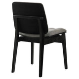 Redbridge Black / Gray Velvet Upholstered Side Chair, Set of 2 from Coaster - Luna Furniture
