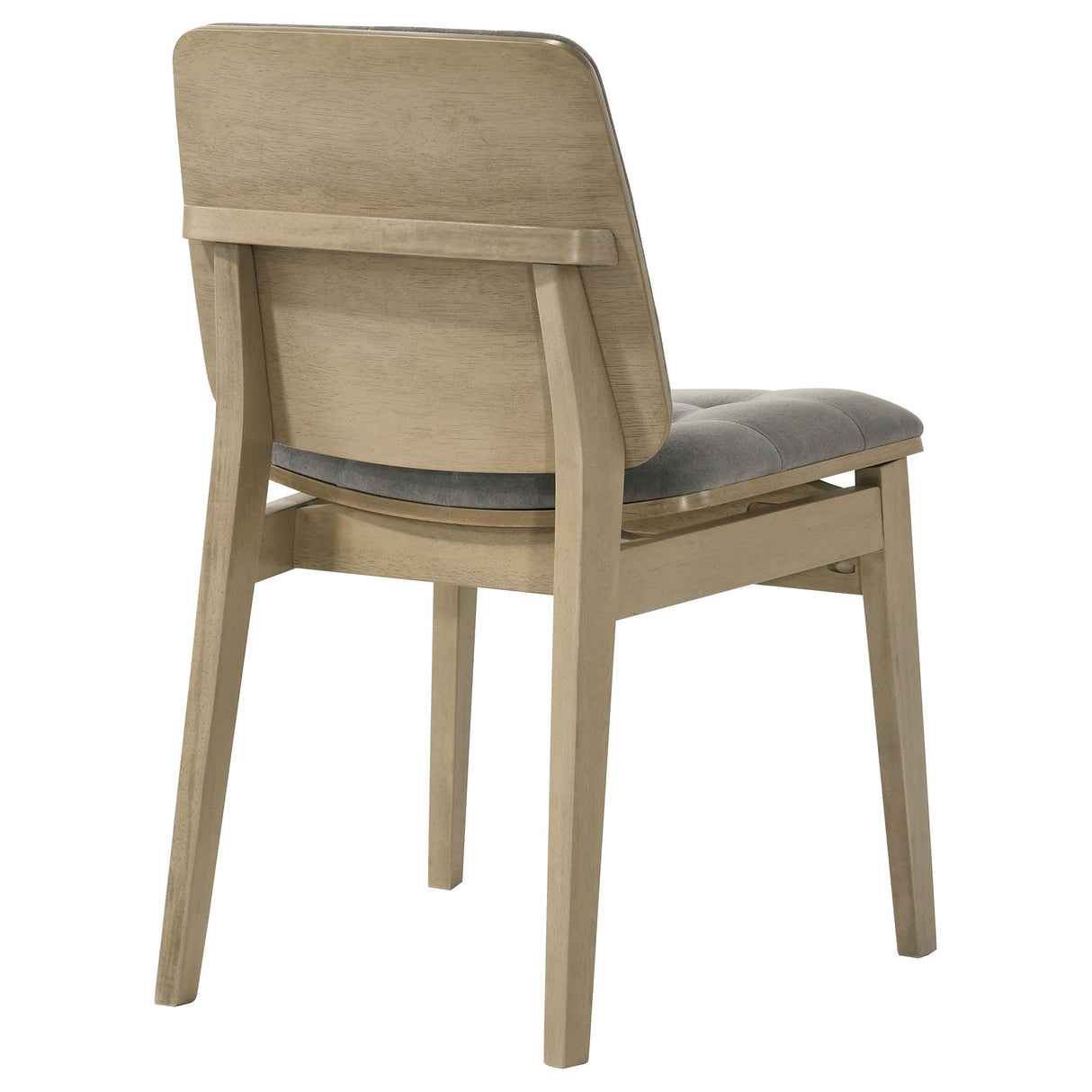 Redbridge Gray/Natural Oak Velvet Upholstered Side Chair, Set of 2 from Coaster - Luna Furniture
