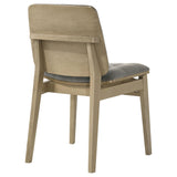 Redbridge Gray/Natural Oak Velvet Upholstered Side Chair, Set of 2 from Coaster - Luna Furniture
