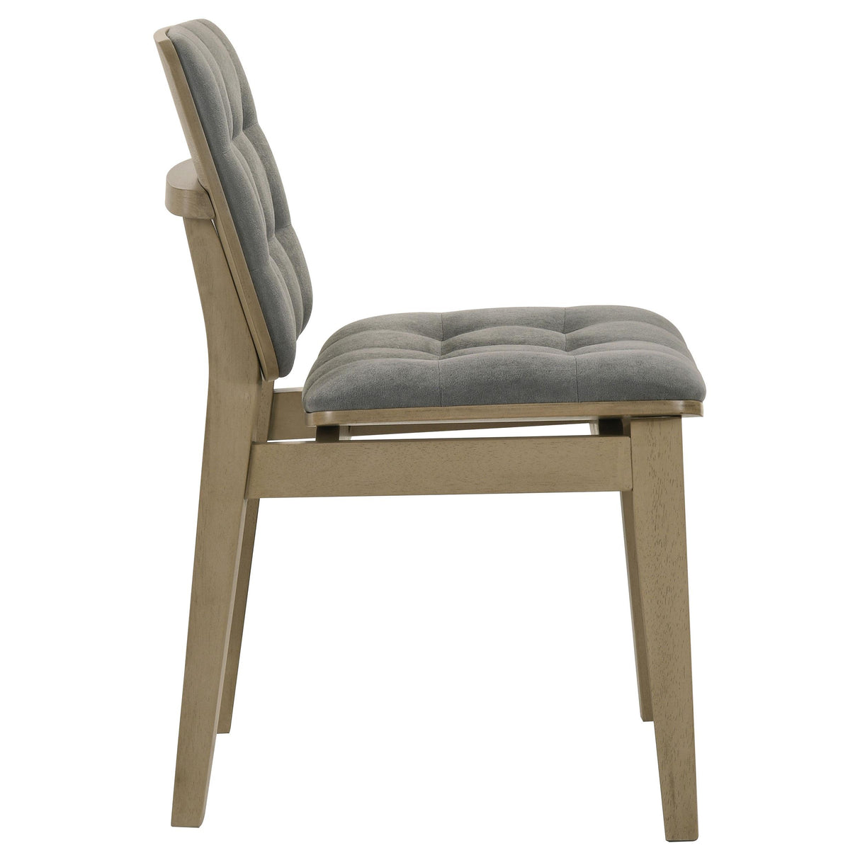 Redbridge Gray/Natural Oak Velvet Upholstered Side Chair, Set of 2 from Coaster - Luna Furniture