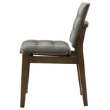 Redbridge Walnut/ Gray Velvet Upholstered Side Chair, Set of 2 from Coaster - Luna Furniture
