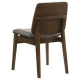 Redbridge Walnut/ Gray Velvet Upholstered Side Chair, Set of 2 from Coaster - Luna Furniture