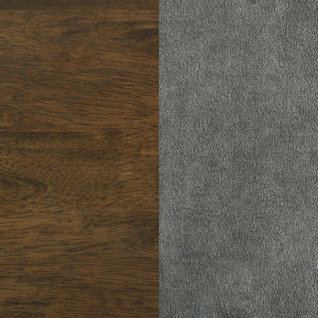 Redbridge Walnut/ Gray Velvet Upholstered Side Chair, Set of 2 from Coaster - Luna Furniture