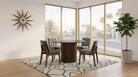Redbridge Walnut/ Gray Velvet Upholstered Side Chair, Set of 2 from Coaster - Luna Furniture