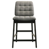 Redbridge Black / Gray Velvet Upholstered Counter Chair, Set of 2 from Coaster - Luna Furniture