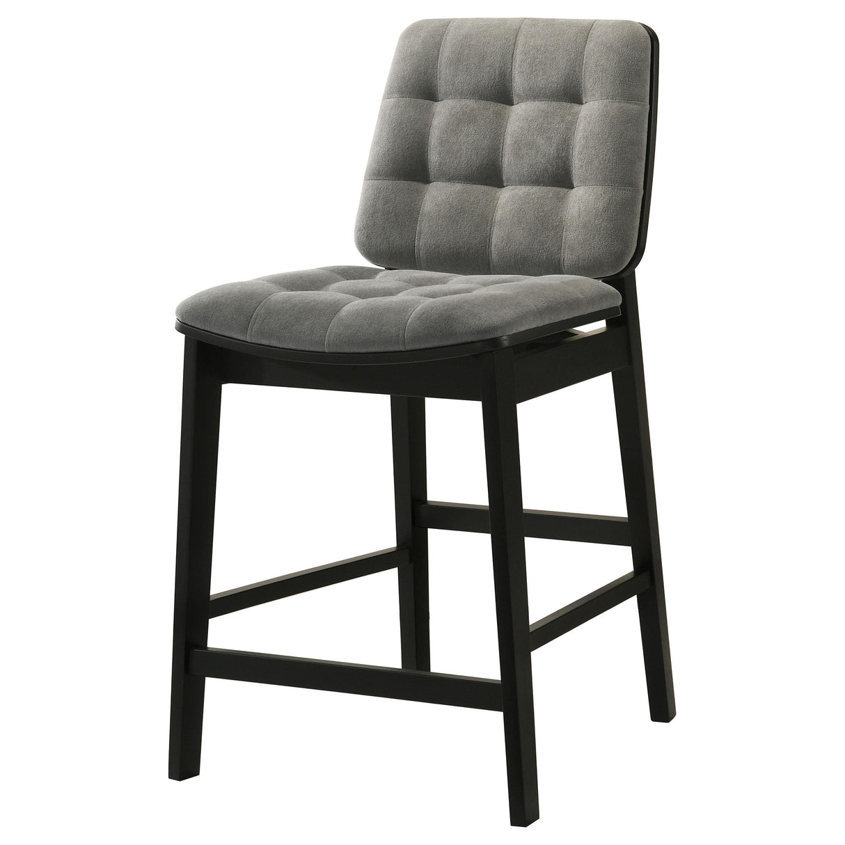 Redbridge Black / Gray Velvet Upholstered Counter Chair, Set of 2 from Coaster - Luna Furniture
