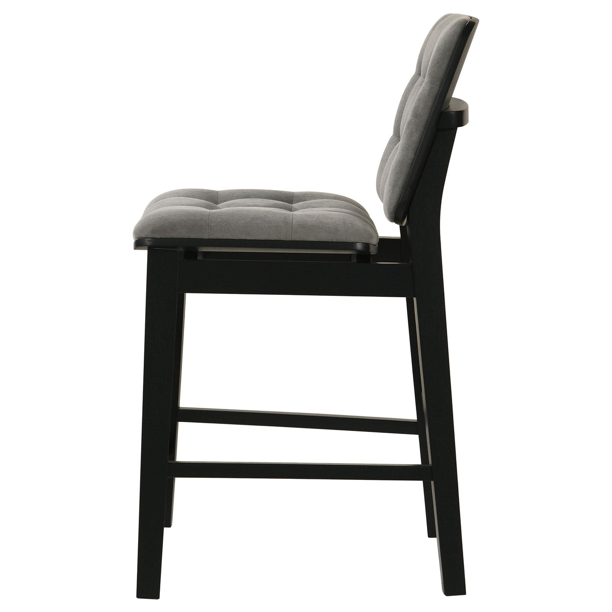 Redbridge Black / Gray Velvet Upholstered Counter Chair, Set of 2 from Coaster - Luna Furniture