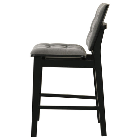 Redbridge Black / Gray Velvet Upholstered Counter Chair, Set of 2 from Coaster - Luna Furniture