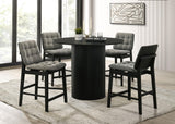 Redbridge Black / Gray Velvet Upholstered Counter Chair, Set of 2 from Coaster - Luna Furniture