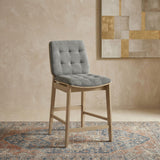 Redbridge Gray and Natural Oak Velvet Upholstered Counter Chair, Set of 2 from Coaster - Luna Furniture