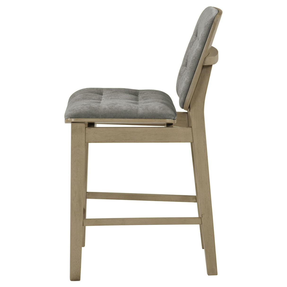 Redbridge Gray and Natural Oak Velvet Upholstered Counter Chair, Set of 2 from Coaster - Luna Furniture