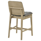 Redbridge Gray and Natural Oak Velvet Upholstered Counter Chair, Set of 2 from Coaster - Luna Furniture