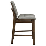 Redbridge Walnut / Gray Velvet Upholstered Counter Chair, Set of 2 from Coaster - Luna Furniture