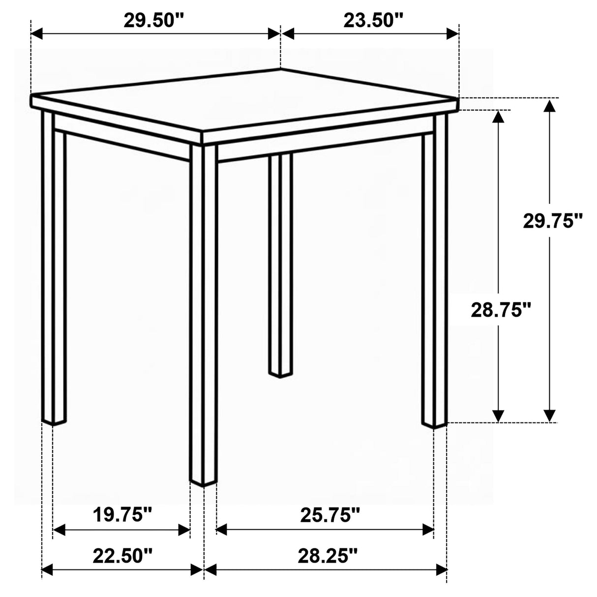 Garza Greige Oak Space Saving Rectangular Dining Table from Coaster - Luna Furniture