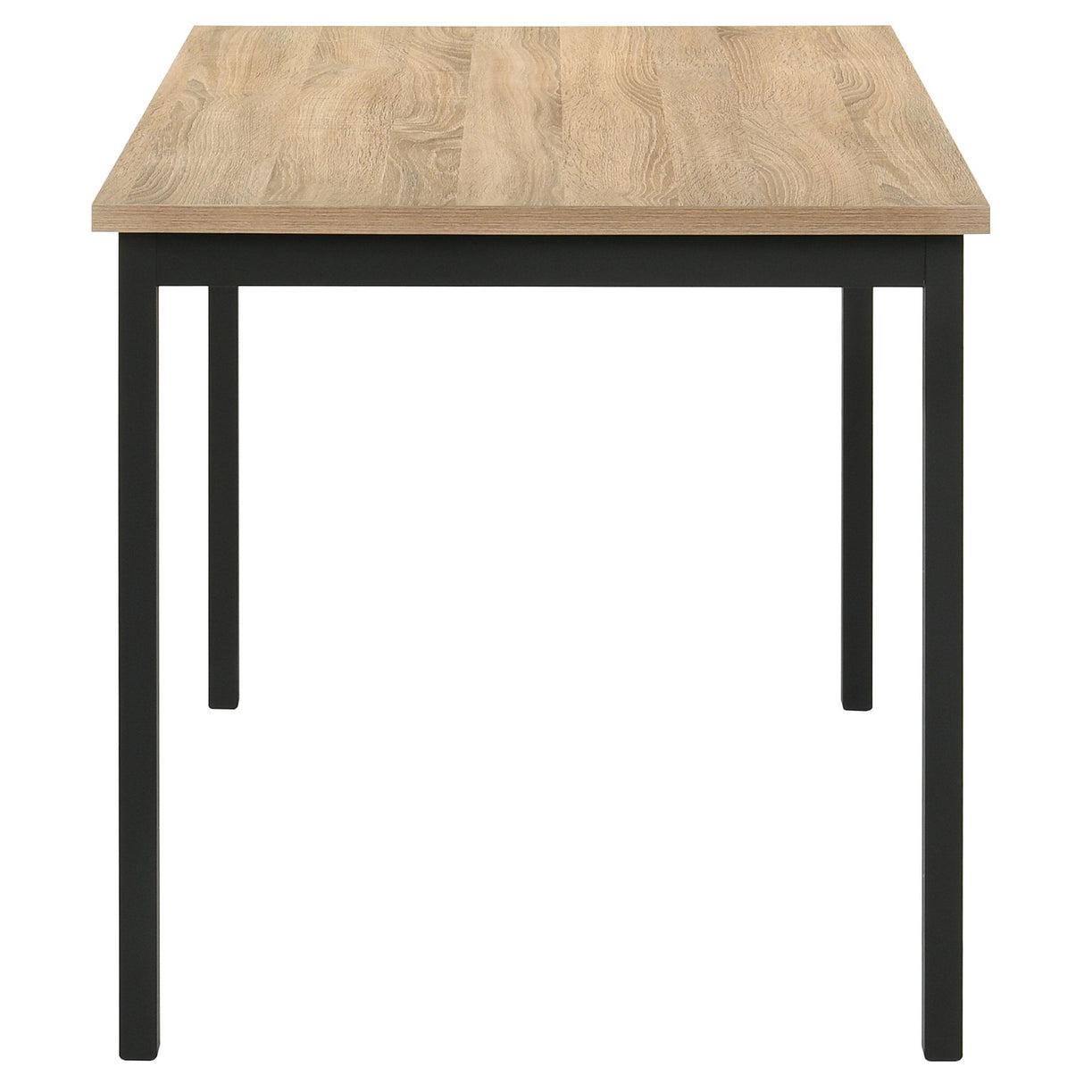 Garza Greige Oak and Black 5-piece Rectangular Dining Set from Coaster - Luna Furniture