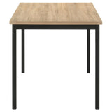 Garza Greige Oak and Black 5-piece Rectangular Dining Set from Coaster - Luna Furniture