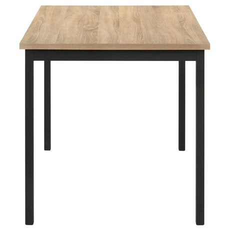 Garza Greige Oak and Black 5-piece Rectangular Dining Set from Coaster - Luna Furniture