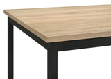 Garza Greige Oak and Black 5-piece Rectangular Dining Set from Coaster - Luna Furniture