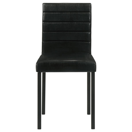 Garza Greige Oak and Black 5-piece Rectangular Dining Set from Coaster - Luna Furniture